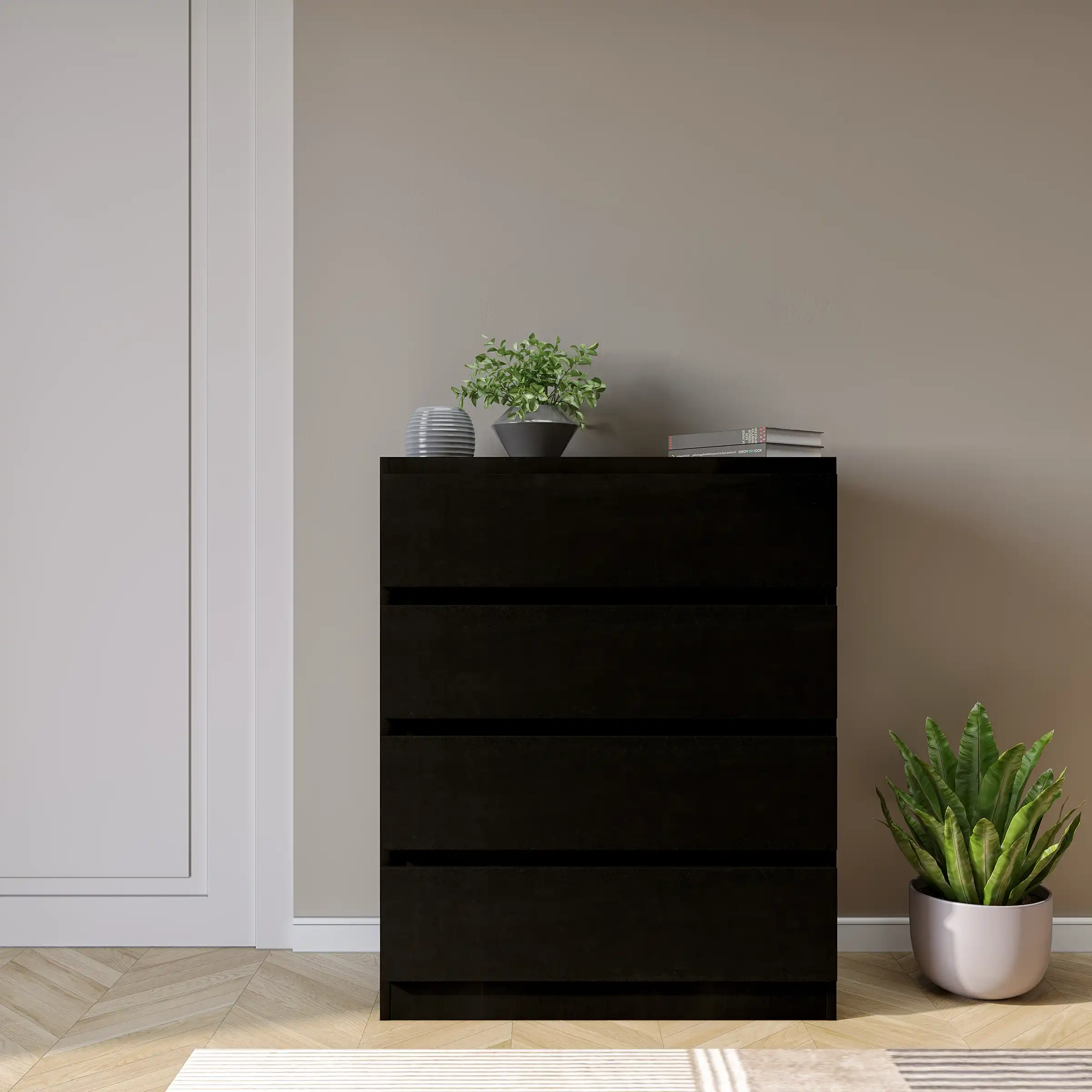 MALVERN-4-DRAWER-CHEST-BLACK-2025-100-102-134-03-DX - Jamies Furniture