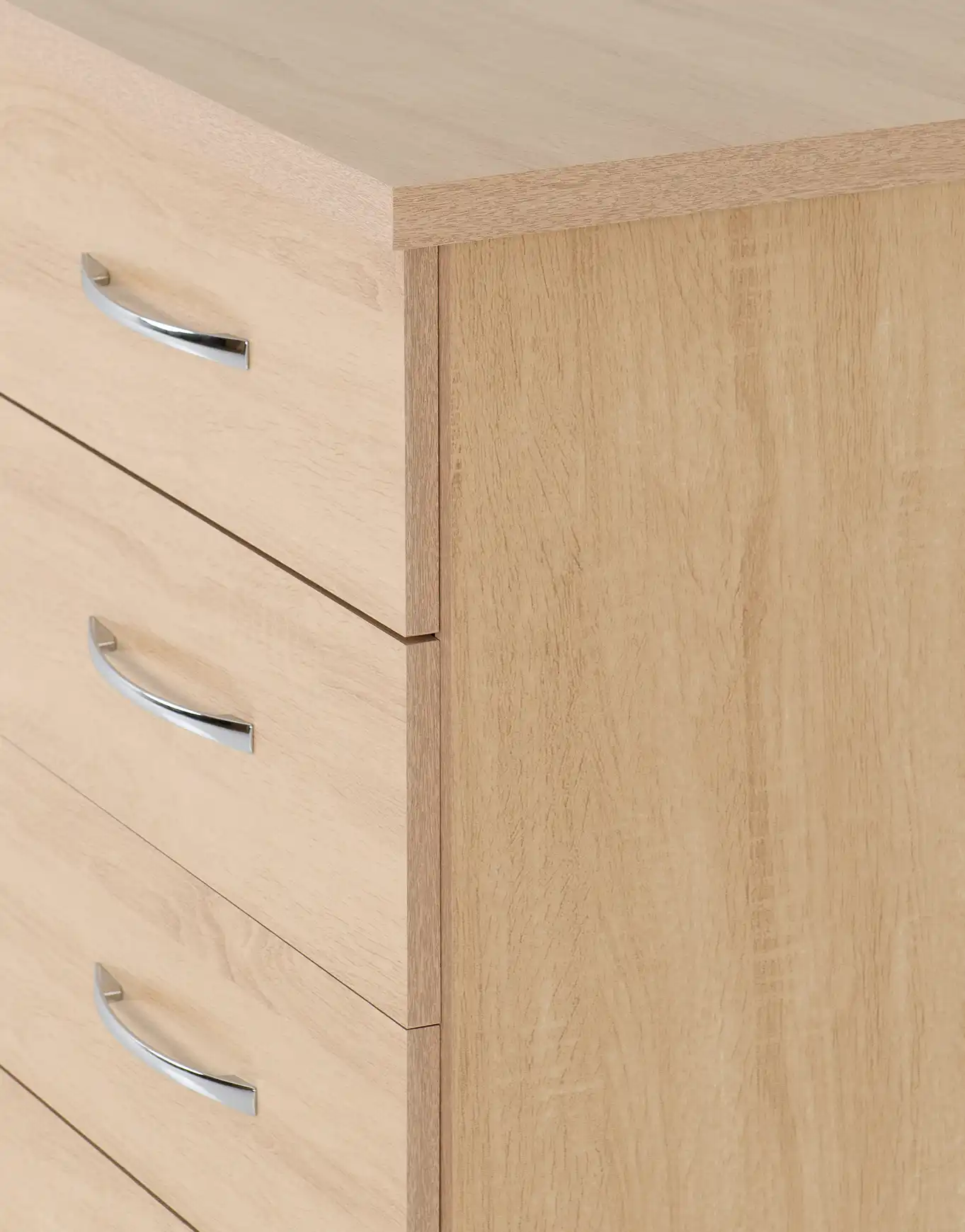 NEVADA-5-DRAWER-NARROW-CHEST-SONOMA-OAK-EFFECT-2020-100-102-117-07 - Jamies Furniture