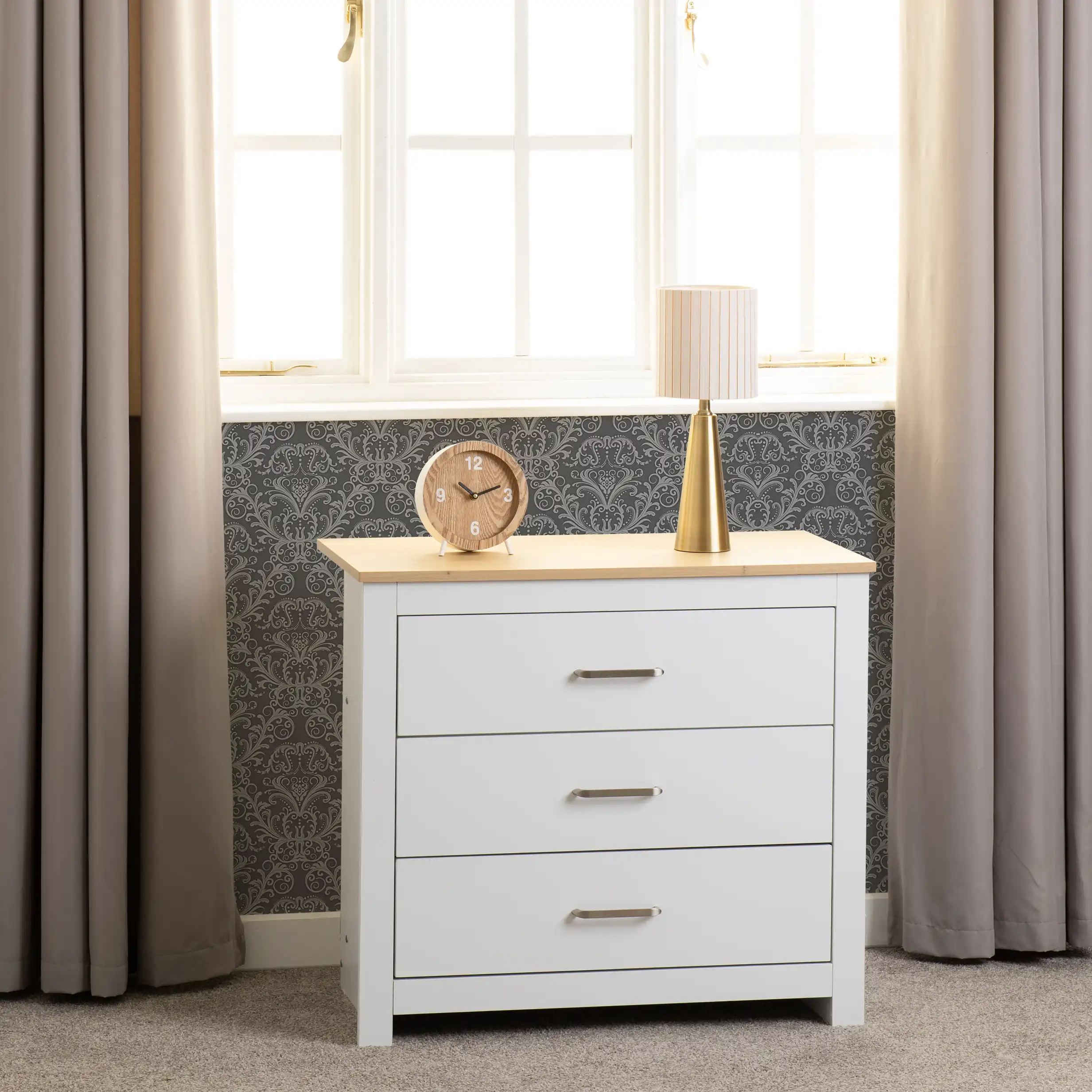 PORTLAND-3-DRAWER-CHEST-WHITEOAK-EFFECT-2023-100-102-187-08 - Jamies Furniture