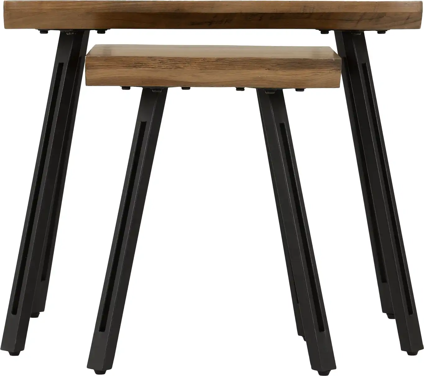 QUEBEC-WAVE-EDGE-NEST-OF-TABLES-MEDIUM-OAK-EFFECT-2020-02-300-303-033 - Jamies Furniture