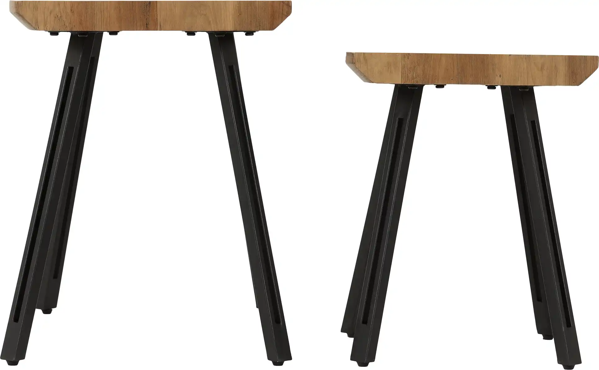 QUEBEC-WAVE-EDGE-NEST-OF-TABLES-MEDIUM-OAK-EFFECT-2020-03-300-303-033 - Jamies Furniture